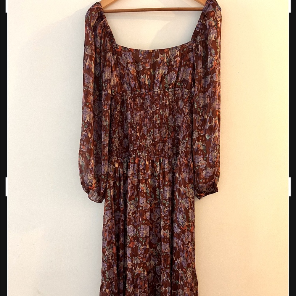 ASTR the Label Arlette Floral Long Sleeve Maxi Dress New with Tags Size Large - Picture 8 of 16